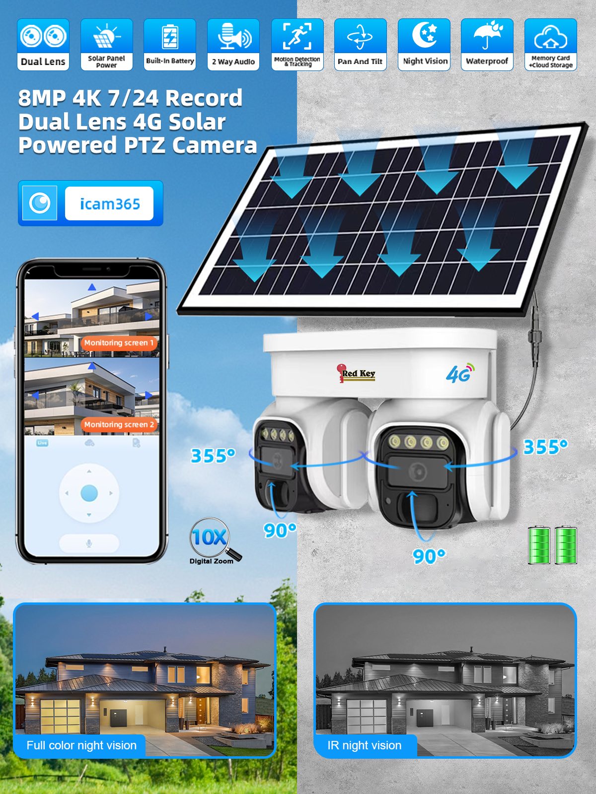 4k Solar Security Camera
