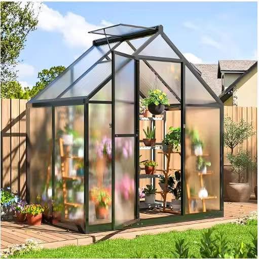 Outdoor Garden Greenhouse 6ft x 6ft